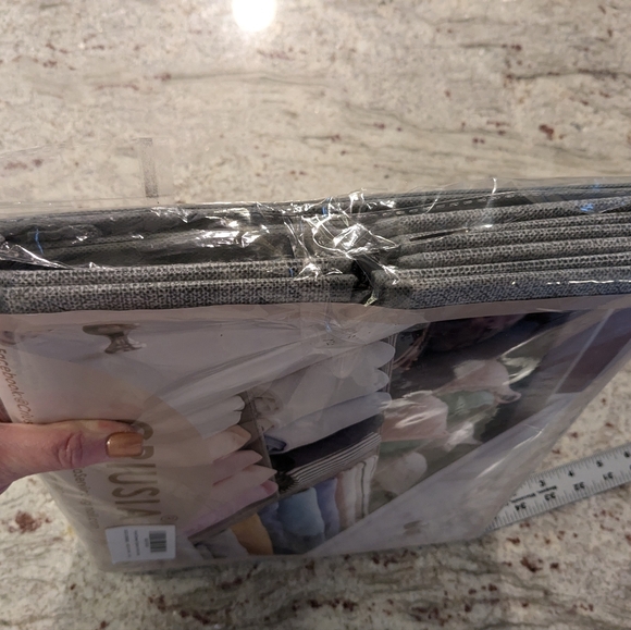 NEW Set Of Six Criusia Storage Drawer Organizer Light Gray Foldable Small Items - Picture 4 of 7